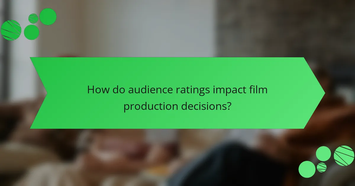 How do audience ratings impact film production decisions?