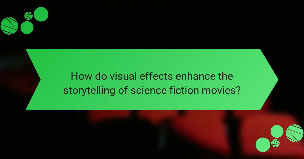 How do visual effects enhance the storytelling of science fiction movies?