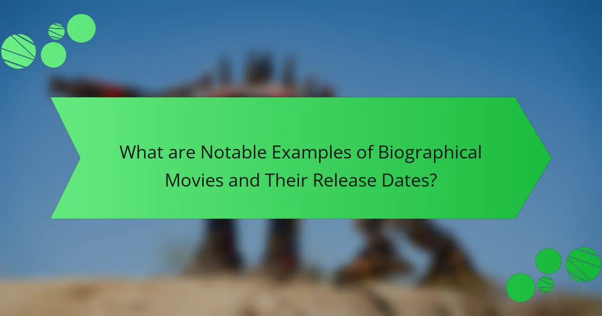 What are Notable Examples of Biographical Movies and Their Release Dates?