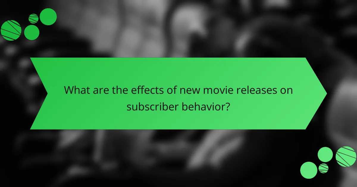 What are the effects of new movie releases on subscriber behavior?