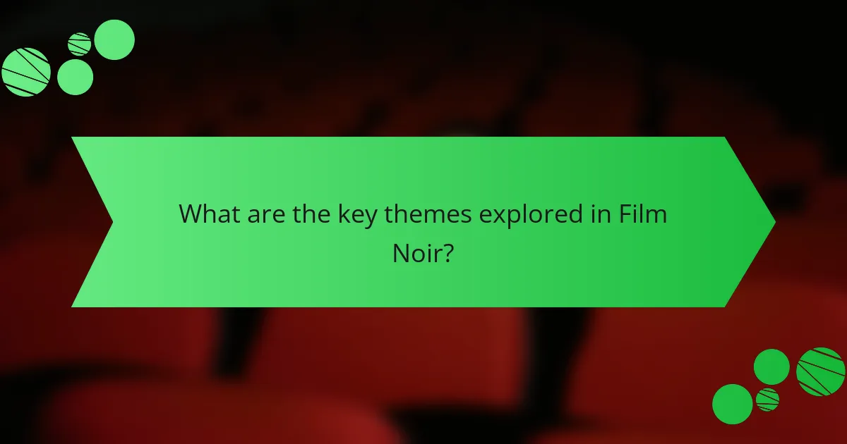 What are the key themes explored in Film Noir?