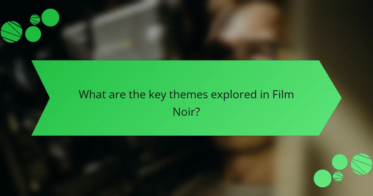 What are the key themes explored in Film Noir?