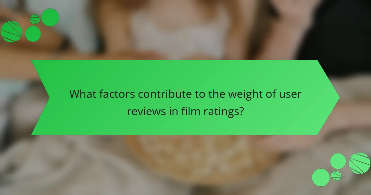 What factors contribute to the weight of user reviews in film ratings?
