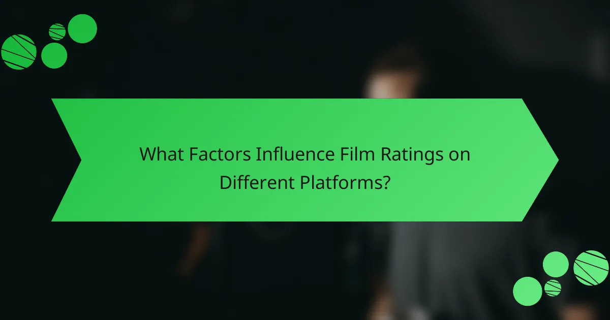 What Factors Influence Film Ratings on Different Platforms?