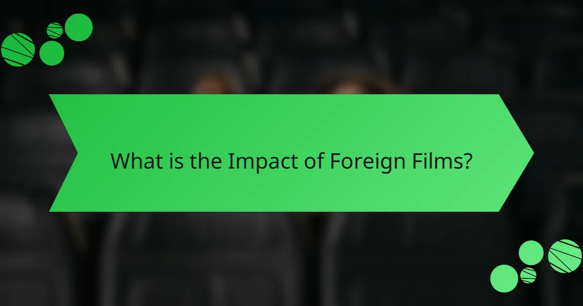 What is the Impact of Foreign Films?