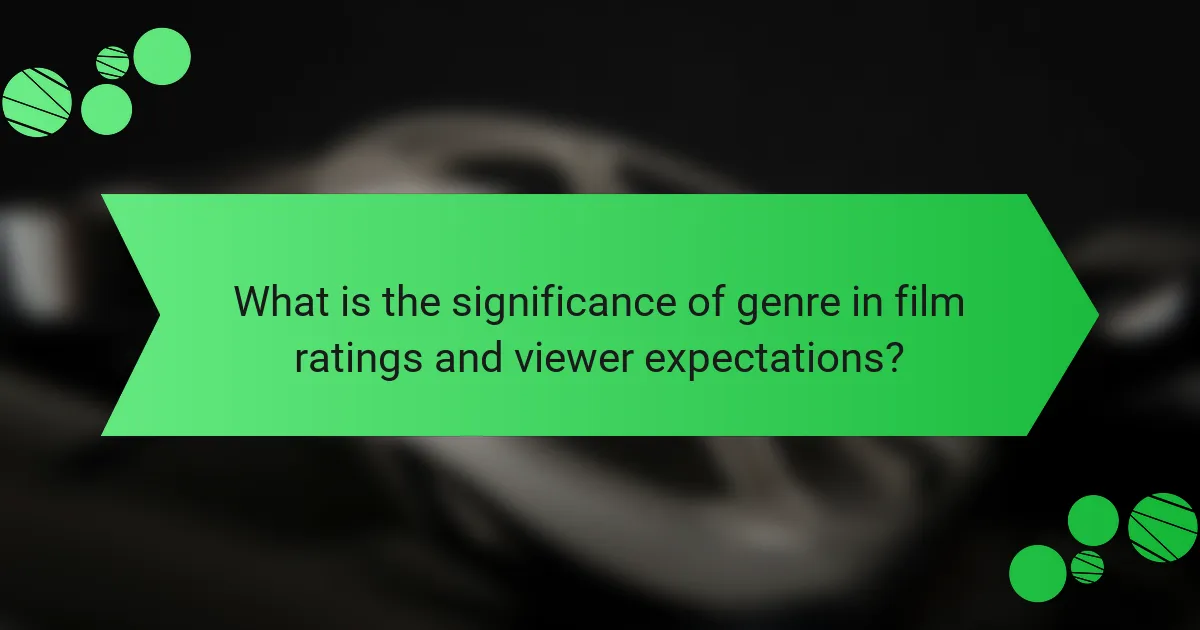 What is the significance of genre in film ratings and viewer expectations?