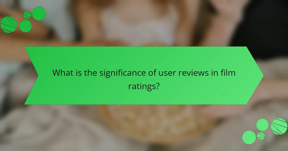 What is the significance of user reviews in film ratings?