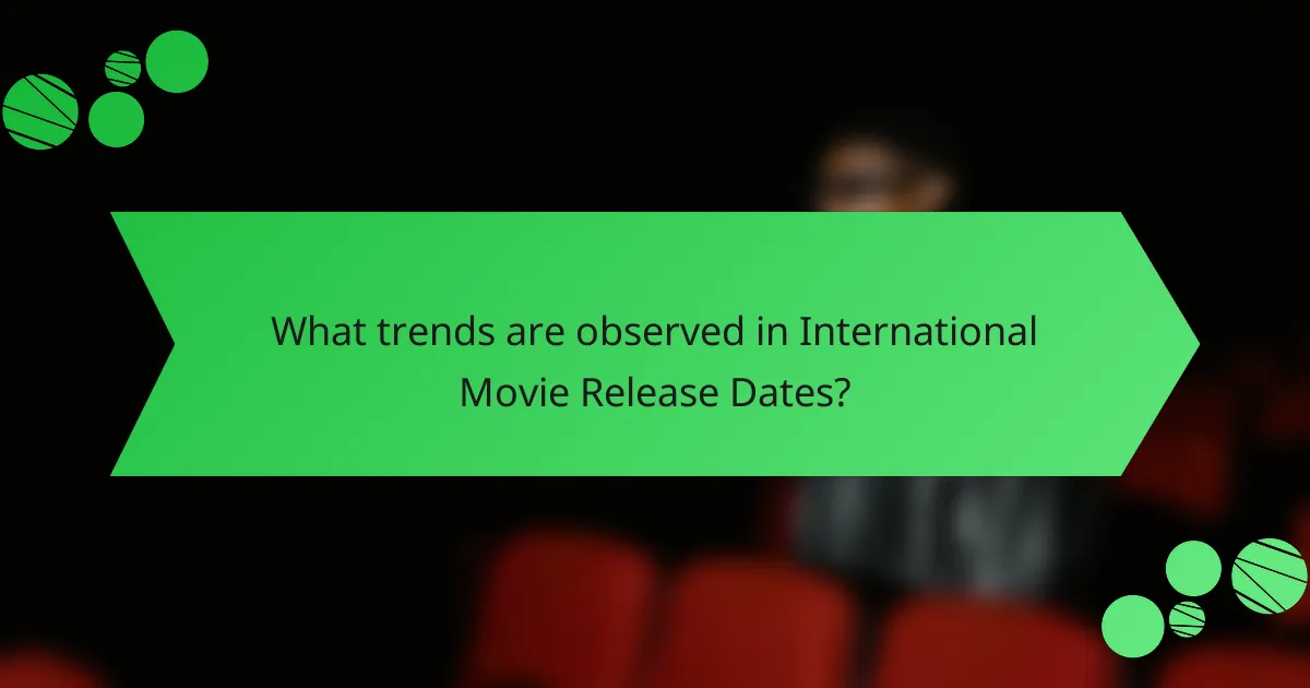 What trends are observed in International Movie Release Dates?